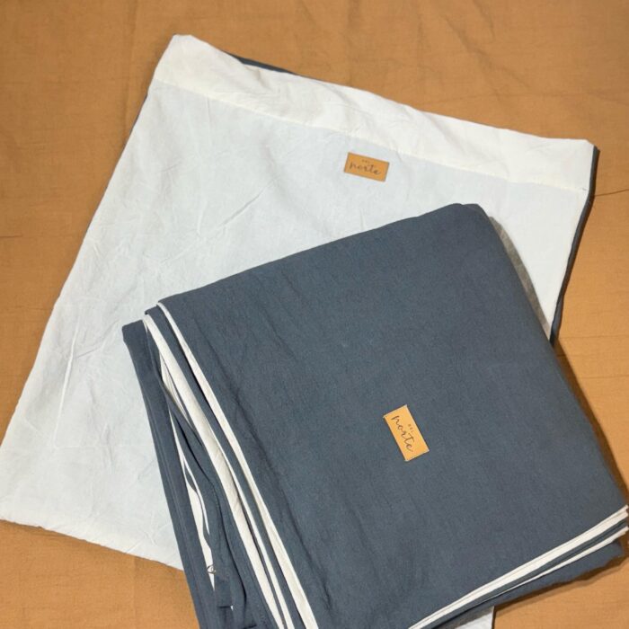 REVERSIBLE GRIS CEMENTO/CRUDO Cama 1,40