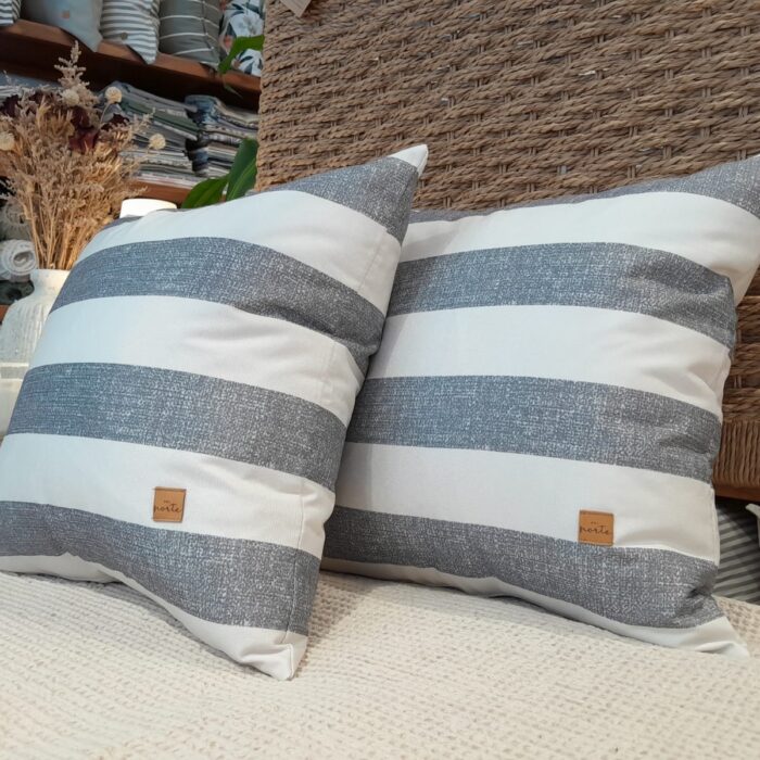 Almohadón RAYAS GRIS 40x40