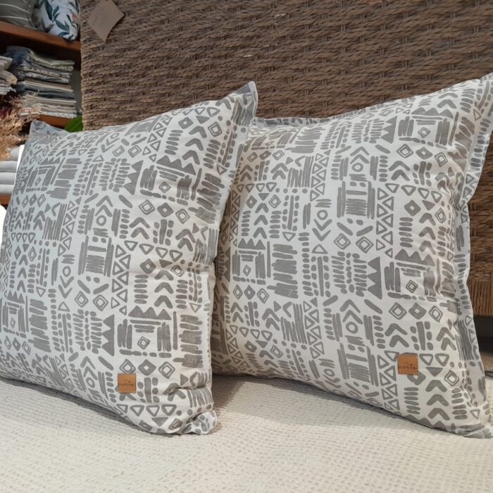 Almohadón Reversible ESTAMPA/CRUDO 45X45