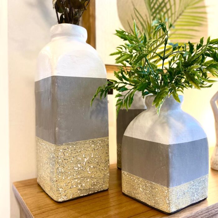 Florero Tricolor Cerámica mediano