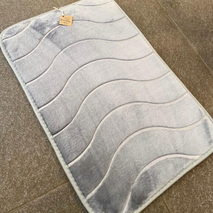Alfombra de baño ondas Gris elefante
