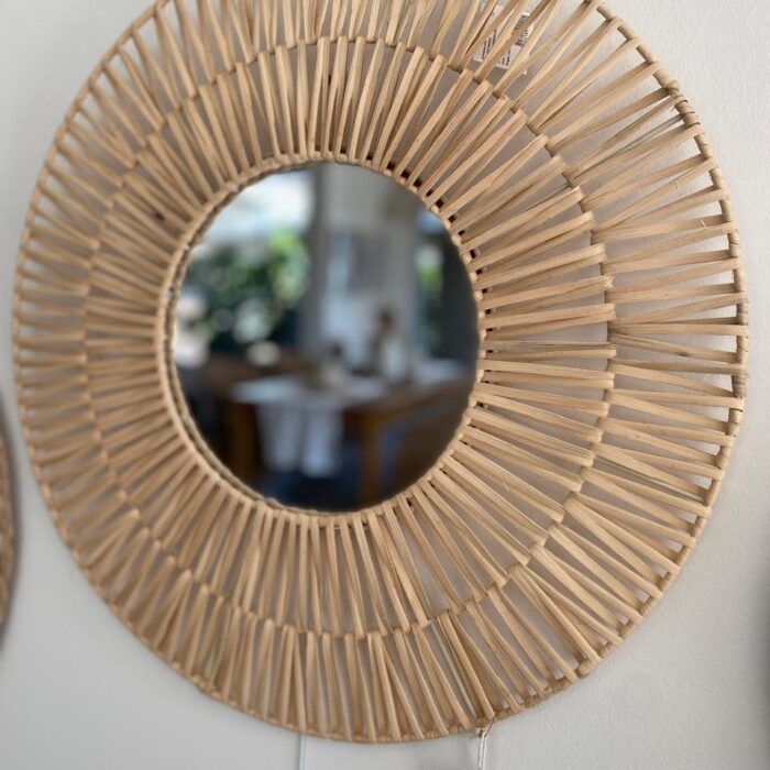 Espejo circular Natural