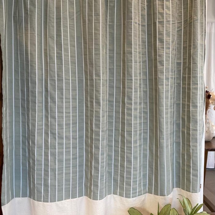 Cortina de baño Rayas Verde