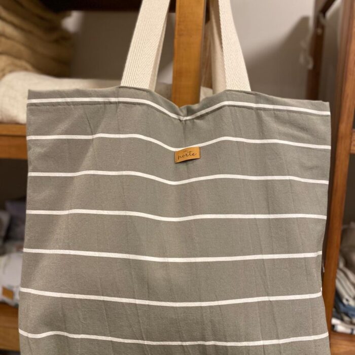 Tote Bag Rayas verde