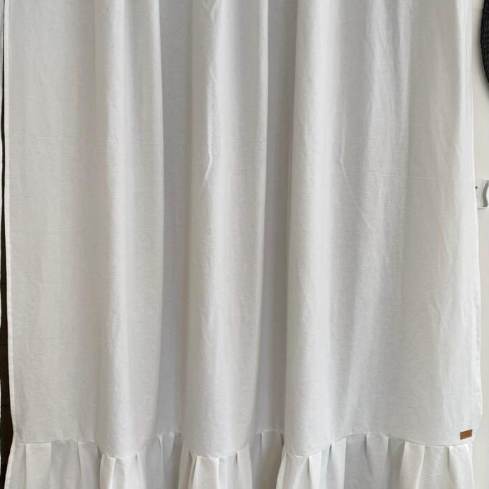 Cortina de Baño Vuelos Blanca