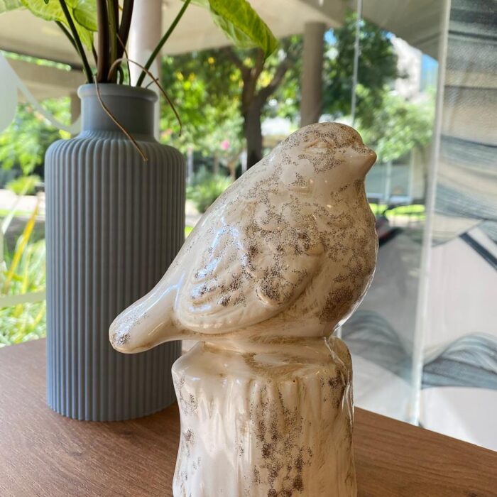 Pájaro Stand Cerámica